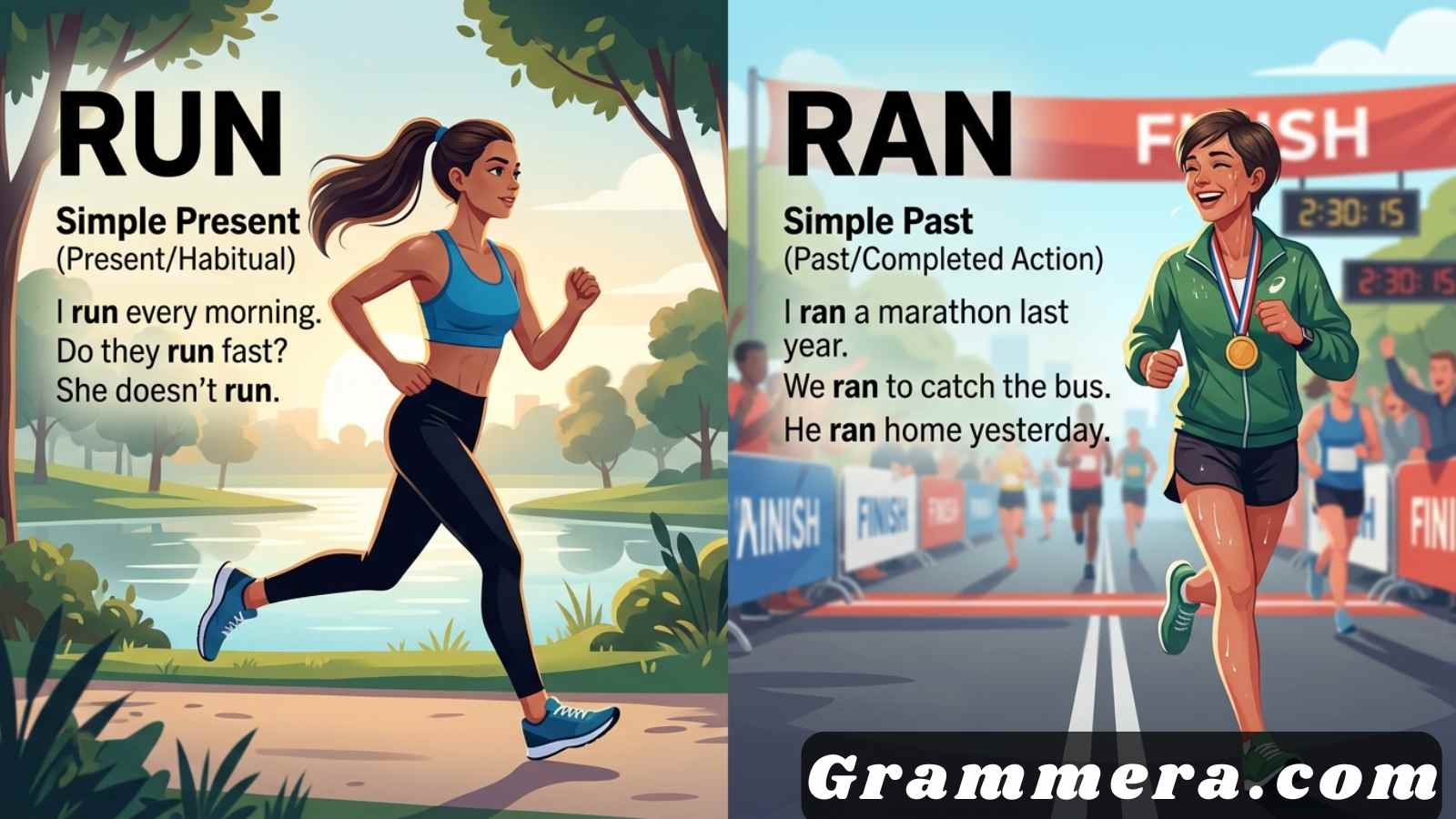 Run vs Ran Usage