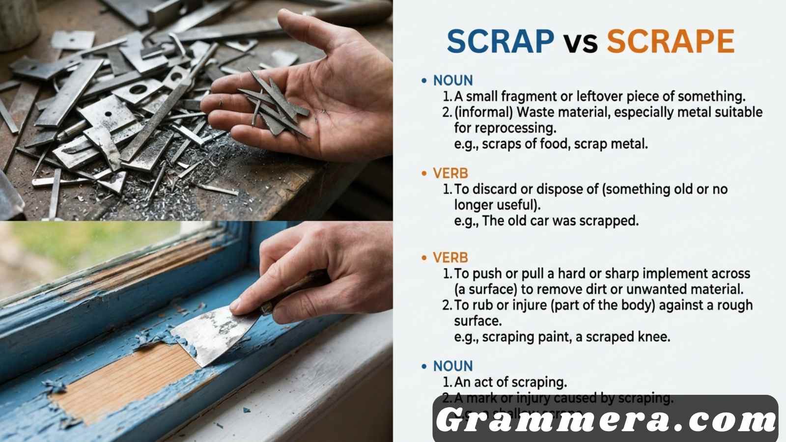 Scrap vs Scrape Difference