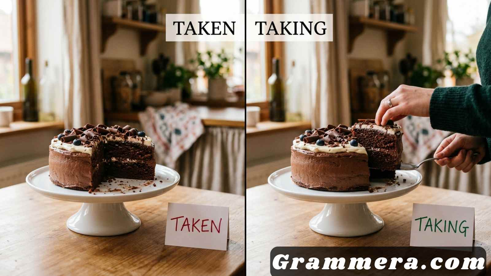 Taken vs Taking